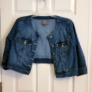Torrid Crop Jean Jacket Size 2